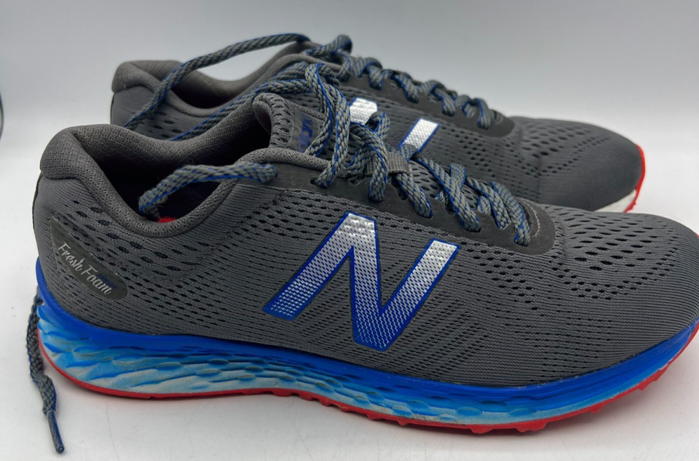 New Balance Fresh Foam Mens 7 4E Running Shoes Gray Blue Red MARISLG1 Wide